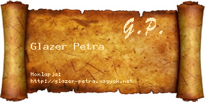 Glazer Petra névjegykártya